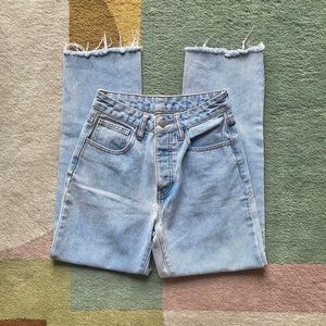 Straight leg denim jeans